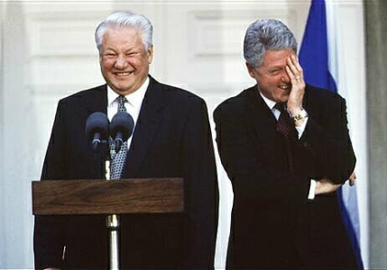 Yeltsin and Clinton's Facepalm