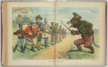 Russian bear stands in opposition to the other foreign powers