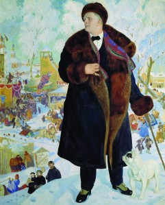 Boris Kustodiyev - Portrait of Fyodor Shalyapin, 1921.