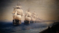 Ivan Aivazovsky - Manoeuvres of the Black Sea Fleet in 1849 (1886). Oil on canvas.